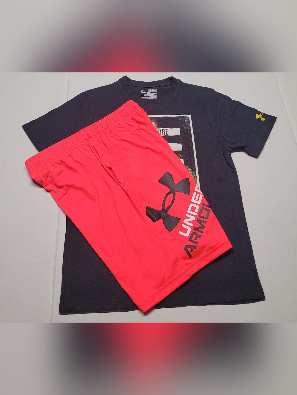 Under Armour Boy’s Red Athletic Shorts Set